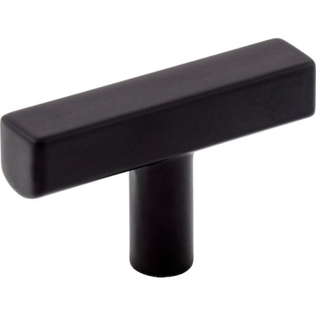 Jeffrey Alexander 2" Matte Black Dominique Cabinet "T" Knob 845T-MB